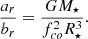 $$ \begin{aligned} \frac{a_r}{b_r} = \frac{G M_{\star }}{f_{co}^2 R_{\star }^3}. \end{aligned} $$