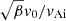 $ \sqrt{\beta} \mathit{v}_{0}/\mathit{v}_{\mathrm{Ai}} $