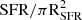 $ \rm {SFR}/\pi R^2_{\rm SFR} $