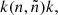 $ k(n,{\tilde{n}})k, $