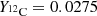 $ Y_{^{12}\rm C}=0.0275 $