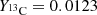 $ Y_{^{13}\rm C}=0.0123 $