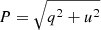 $ P=\sqrt{q^{2}+u^{2}} $