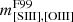 $ m^{\mathrm{F99}}_{\mathrm{[SIII],[OIII]}} $