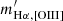 $ m^\prime_{\mathrm{H\alpha,[OIII]}} $