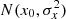 $ N(x_0, \sigma_x^2) $