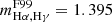 $ m^{\mathrm{F99}}_{\mathrm{H\alpha ,H\gamma}} = 1.395 $
