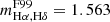 $ m^{\mathrm{F99}}_{\mathrm{H\alpha ,H\delta}} = 1.563 $