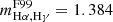 $ m^{\mathrm{F99}}_{\mathrm{H\alpha ,H\gamma}} = 1.384 $