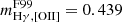 $ m^{\mathrm{F99}}_{\mathrm{H}\gamma ,[\mathrm{OII}]} = 0.439 $