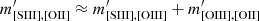 $ m^\prime_{\mathrm{[SIII] ,[OII] }} \approx m^\prime_{\mathrm{[SIII] ,[OIII] }}+m^\prime_{\mathrm{[OIII] ,[OII] }} $