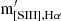 $ \rm m^\prime_{\mathrm{[SIII] ,H\alpha }} $