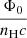 $ \frac{\Phi _0}{n_{\mathrm{H}} c} $