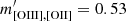$ m^\prime_{\mathrm{[OIII],[OII]}} = 0.53 $