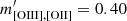 $ m^\prime_{\mathrm{[OIII],[OII]}} = 0.40 $
