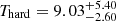 $ T_{\mathrm{hard}}=9.03_{-2.60}^{+5.40} $