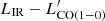 $ L_{\mathrm{IR}}-L_{\mathrm{CO}(1-0)}^\prime $