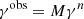 $$ \begin{aligned} \gamma ^\mathrm{obs} = M \gamma ^n \end{aligned} $$