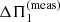 $ \Delta\Pi_1^{\rm (meas)} $