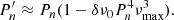 $$ \begin{aligned} P^{\prime }_n \approx P_n (1-\delta \nu _0 P_n^4 \nu _{\rm max}^3). \end{aligned} $$
