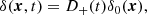 $$ \begin{aligned} \delta (\boldsymbol{x},t) = D_+(t)\delta _0(\boldsymbol{x}), \end{aligned} $$