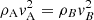 $ \rho_{\rm A} {v}_{\rm A}^2 = \rho_{B}{v}_{B}^2 $