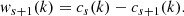 $$ \begin{aligned}&{ w}_{s+1}(k) = c_{s}(k) - c_{s+1}(k). \end{aligned} $$