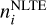 $n_i^{{\rm{NLTE}}}$