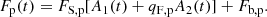 $$ \begin{aligned} F_{\rm p}(t) = F_{\rm S,p} [A_1(t) + q_{\rm F,p} A_2(t)] + F_{\rm b,p}. \end{aligned} $$