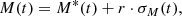 $$ \begin{aligned} M(t)=M^*(t) + r\cdot \sigma _M(t) ,\end{aligned} $$