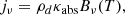 $$ \begin{aligned} j_\nu = \rho _d \kappa _\mathrm{abs} B_\nu (T), \end{aligned} $$