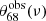 $ \theta_{68}^\mathrm{obs}(\nu) $