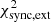 $ \chi^2_{\rm sync,ext} $