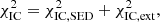 $$ \begin{aligned} \chi ^2_{\rm IC} = \chi ^2_{\rm IC,SED}+\chi ^2_{\rm IC,ext}, \end{aligned} $$