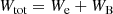 $$ \begin{aligned} W_\mathrm{tot} = W_{\rm e} + W_{\rm B} \end{aligned} $$