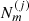 $ N_{m}^{\left (j \right)} $