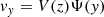 $$ \begin{aligned} { v}_{ y}=V(z) \Psi ({ y}) \end{aligned} $$