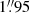 $ 1{{\overset{\prime\prime}{.}}}95 $