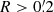 $ R > 0{{\overset{\prime}{.}}}2 $