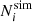 $ N_i^{\rm sim} $