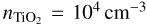 ${n_{{\rm{Ti}}{{\rm{O}}_2}}} = {10^4}{\rm{c}}{{\rm{m}}^{ - 3}}$