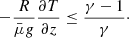 $$ \begin{aligned} -\frac{R}{{\bar{\mu }} g} \frac{\partial T}{\partial z}\le \frac{\gamma -1}{\gamma }\cdot \end{aligned} $$