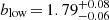 $ b_\mathrm{{low}}\,{=}\,1.79^{+0.08}_{-0.06} $
