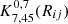 $ K_{7, 45}^{0, 7}(R_{ij}) $