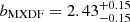 $ b_\mathrm{{MXDF}}=2.43^{+0.15}_{-0.15} $