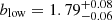 $ b_\mathrm{{low}}=1.79^{+0.08}_{-0.06} $