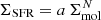 $ \Sigma_\textrm{SFR}=a\,\Sigma_\textrm{mol}^N $