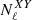 $ {N}^{XY}_{\ell} $
