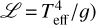 ${\cal L} = T_{{\rm{eff}}}^4/g)$