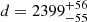 $ d = 2399^{+56}_{-55} $